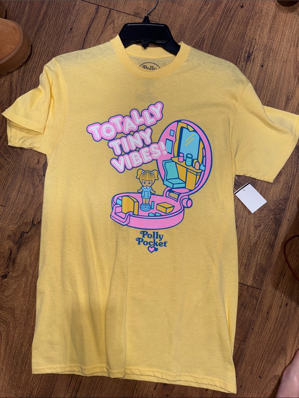Women’s  "Totally Tiny Vibes" Yellow Graphic T-Shirt